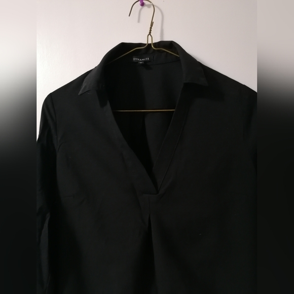 🟣Dynamite black v-neck long sleeves - Picture 5 of 8